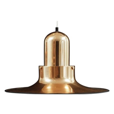 Scandinavian Modern Golden Pendant Lamp by Po Ström for Ikea, 1970s-RUK-2041630