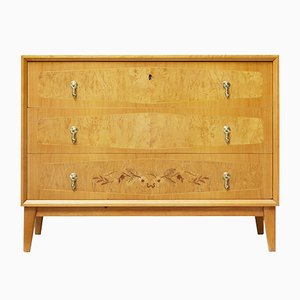 Scandinavian Modern Inlaid Elm Chest of Drawers, 1940s-XTS-669274