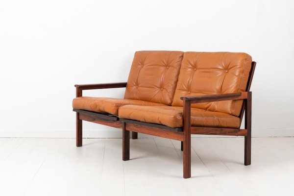 Scandinavian Modern Leather Capella Sofa by Illum Wikkelsø-MJF-931138