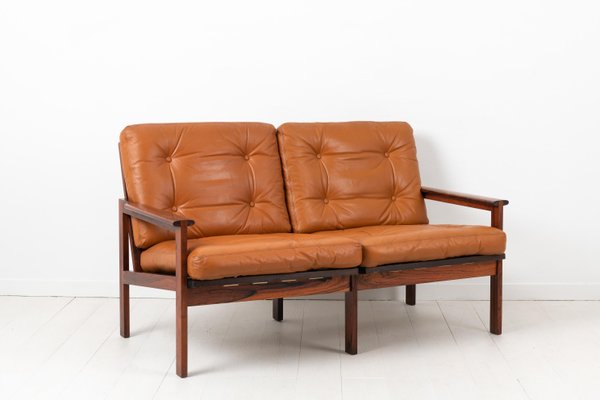 Scandinavian Modern Leather Capella Sofa by Illum Wikkelsø-MJF-931138