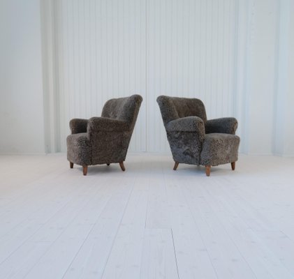 Scandinavian Modern Lounge Chairs, 1940, Set of 2-UYK-1797734