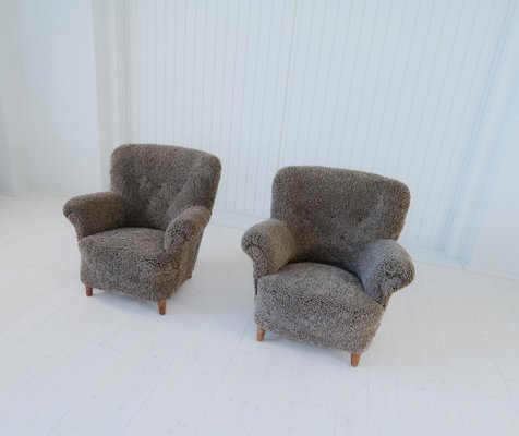 Scandinavian Modern Lounge Chairs, 1940, Set of 2-UYK-1797734