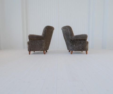 Scandinavian Modern Lounge Chairs, 1940, Set of 2-UYK-1797734