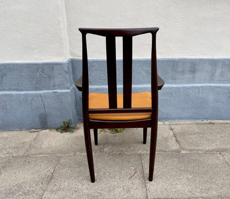 Scandinavian Modern Mahogany and Leather Armchair from DOF, 1970s-LCR-1286695