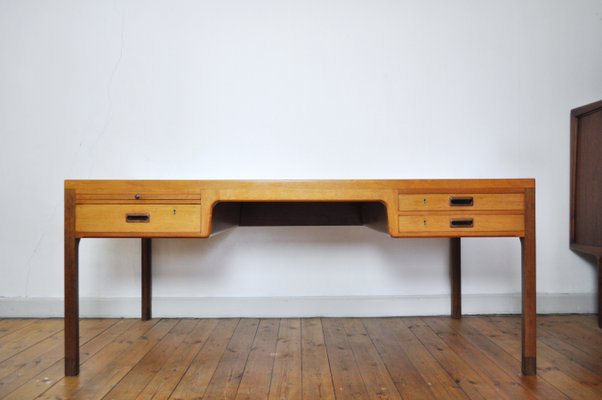 Scandinavian Modern Mahogany Desk by Ejnar Larsen and Axle Bender Madsen for Willy Beck-HPQ-1216136