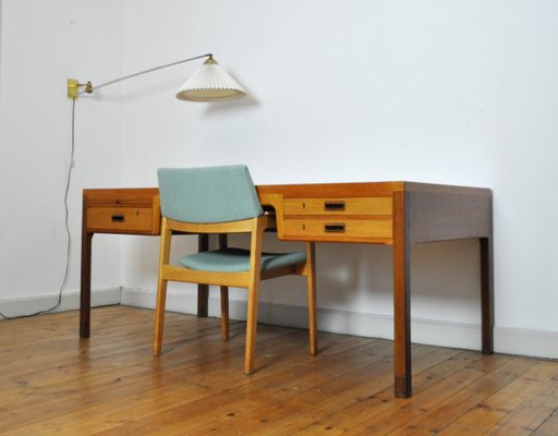 Scandinavian Modern Mahogany Desk by Ejnar Larsen and Axle Bender Madsen for Willy Beck-HPQ-1216136