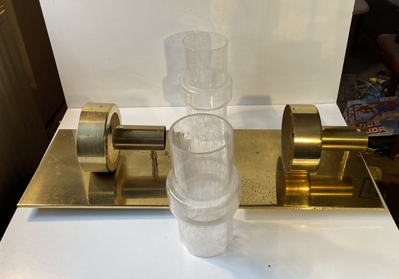 Scandinavian Modern Maritime Brass Sconces by Jonas Hidle for Høvik Verk, 1970s, Set of 2-LCR-1772721