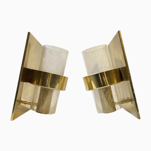 Scandinavian Modern Maritime Brass Sconces by Jonas Hidle for Høvik Verk, 1970s, Set of 2-LCR-1772721