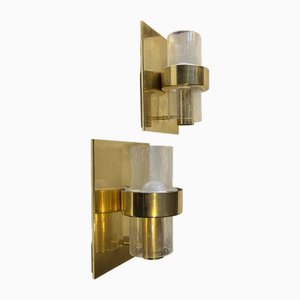 Scandinavian Modern Maritime Brass Sconces by Jonas Hidle for Høvik Verk, 1970s, Set of 2-LCR-1767043