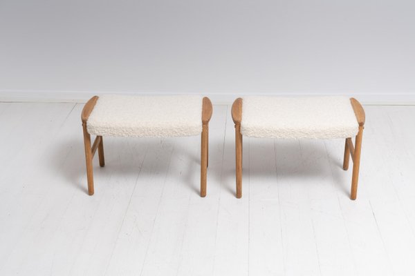 Scandinavian Modern Oak Footstools, Sweden, Set of 2-MJF-1281882