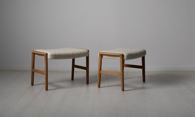 Scandinavian Modern Oak Footstools, Sweden, Set of 2-MJF-1281882