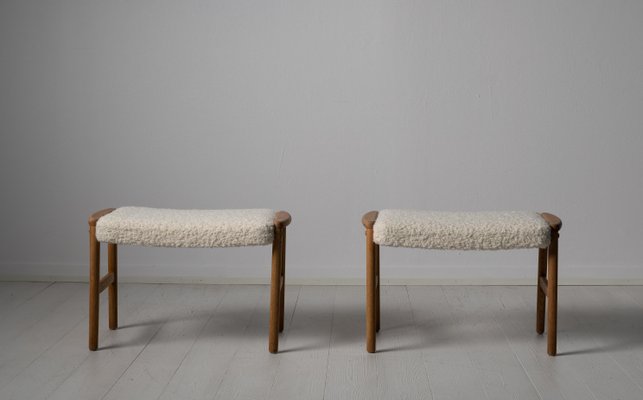 Scandinavian Modern Oak Footstools, Sweden, Set of 2-MJF-1281882