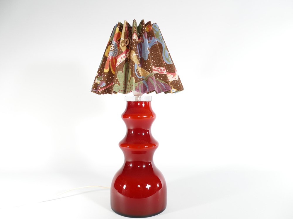 Scandinavian Modern Oxblood Red Table Lamp by Gert Nyström for Hyllinge, 1960s