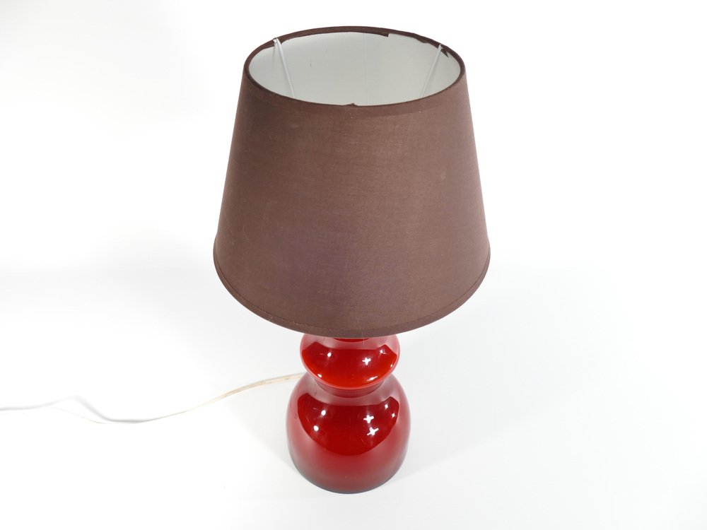 Scandinavian Modern Oxblood Red Table Lamp by Gert Nyström for Hyllinge, 1960s