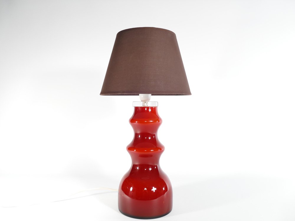 Scandinavian Modern Oxblood Red Table Lamp by Gert Nyström for Hyllinge, 1960s