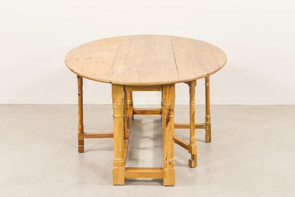 Scandinavian Modern Pine Gateleg Dining Table, 1970s-KMC-699478