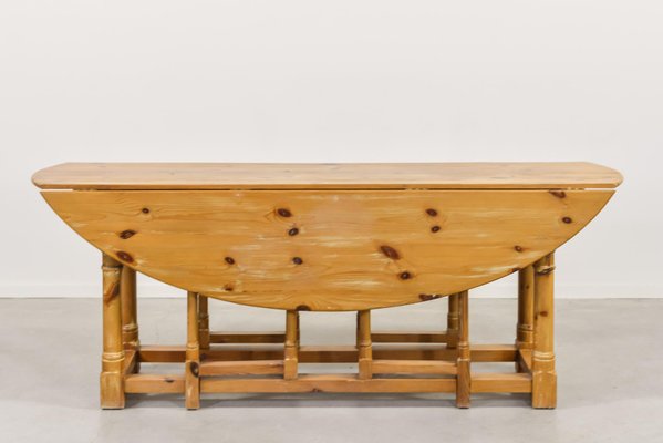 Scandinavian Modern Pine Gateleg Dining Table, 1970s-KMC-699478