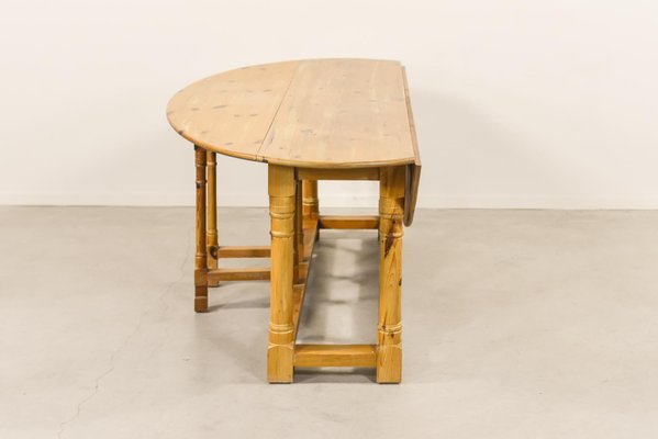 Scandinavian Modern Pine Gateleg Dining Table, 1970s-KMC-699478