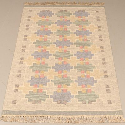 Scandinavian Modern Rolakan Flatweave Rug by Maj Svanström, Sweden, 1950s-RUK-2026430