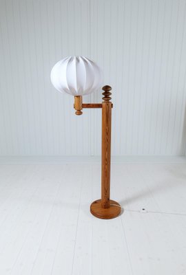 Scandinavian Modern Sculptural Floor Lamp in Pine from Luxus, 1970s-UYK-1793993