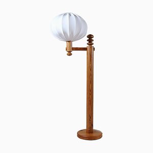 Scandinavian Modern Sculptural Floor Lamp in Pine from Luxus, 1970s-UYK-1793993