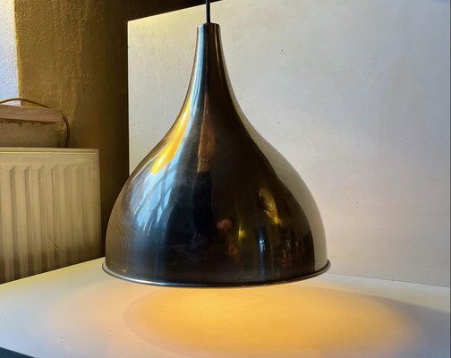 Scandinavian Modern Silhouette Pendant Lamp in Brass by Jo Hammerborg for Fog & Menup, 1970s-LCR-1152888