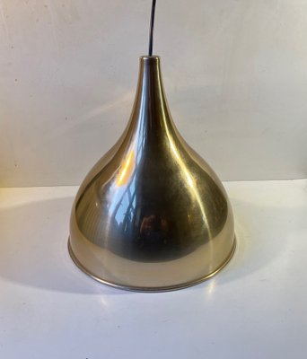 Scandinavian Modern Silhouette Pendant Lamp in Brass by Jo Hammerborg for Fog & Menup, 1970s-LCR-1152888