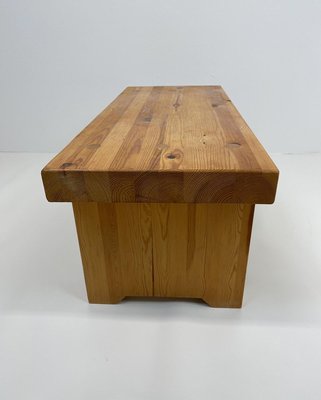 Scandinavian Modern Solid Pine Bench from Fröseke, Sweden, 1970s-UYK-890155