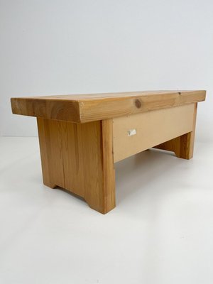 Scandinavian Modern Solid Pine Bench from Fröseke, Sweden, 1970s-UYK-890155