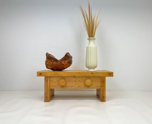 Scandinavian Modern Solid Pine Bench from Fröseke, Sweden, 1970s-UYK-890155