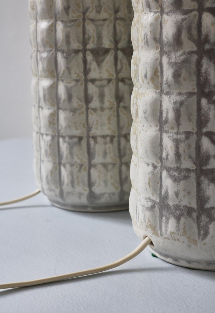 Scandinavian Modern Stoneware Table Lamps from Desiree, Denmark, 1960s, Set of 2