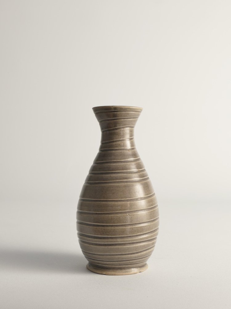 Scandinavian Modern Stoneware Vase by Ewald Dahlskog for Bo Fajans, 1940s