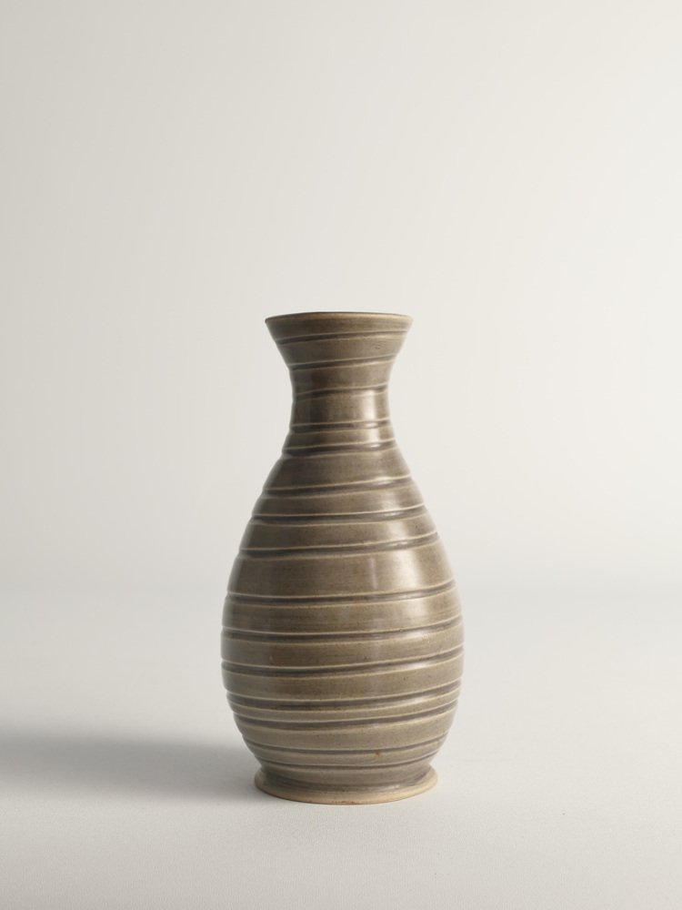 Scandinavian Modern Stoneware Vase by Ewald Dahlskog for Bo Fajans, 1940s