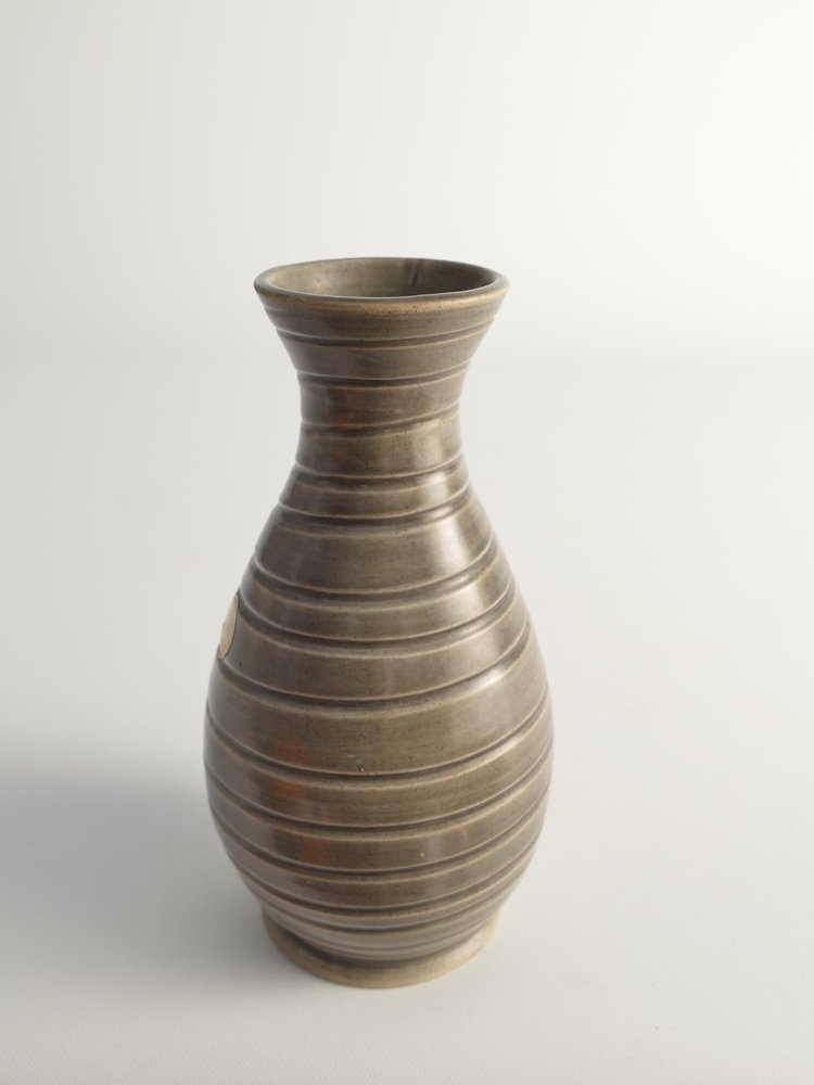 Scandinavian Modern Stoneware Vase by Ewald Dahlskog for Bo Fajans, 1940s