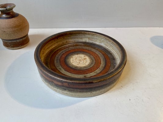 Scandinavian Modern Striped Stoneware, 1970s, Set of 3-LCR-1235988