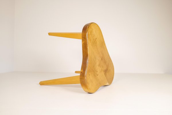 Scandinavian Modern Swedish Stool in Lacquered Birch, 1970s-UYK-1132463