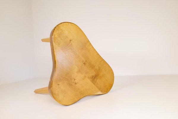 Scandinavian Modern Swedish Stool in Lacquered Birch, 1970s-UYK-1132463