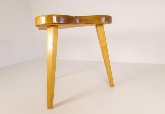 Scandinavian Modern Swedish Stool in Lacquered Birch, 1970s-UYK-1132463