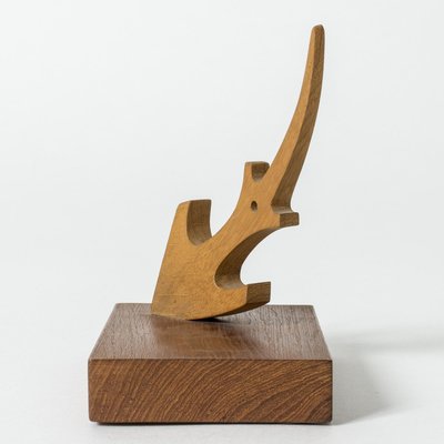 Scandinavian Modern Teak Anchor Sculpture by Johnny Mattsson, 1950s-NL-1407737