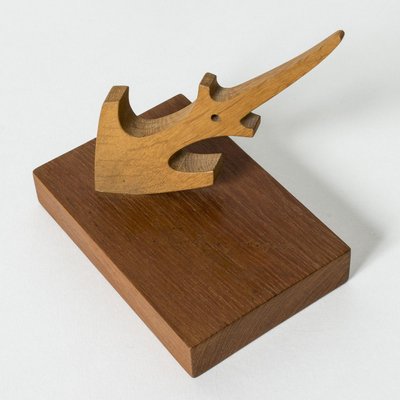 Scandinavian Modern Teak Anchor Sculpture by Johnny Mattsson, 1950s-NL-1407737