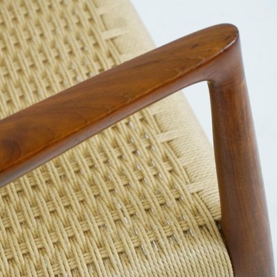 Scandinavian Modern Teak and Paper Cord Mod. 57 Armchair by Niels Otto Moller for J.l. Møllers-MH-1168886