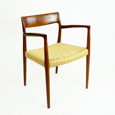 Scandinavian Modern Teak and Paper Cord Mod. 57 Armchair by Niels Otto Moller for J.l. Møllers-MH-1168886