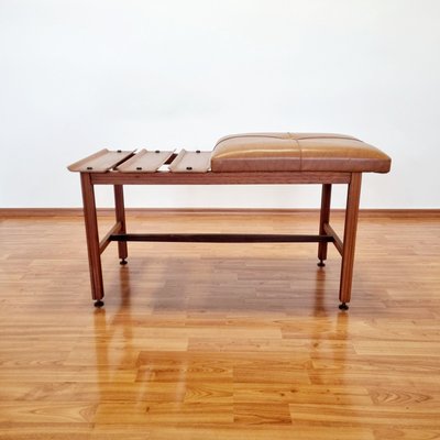 Scandinavian Modern Teak Bench with Seat, 1960s-PUG-2020127