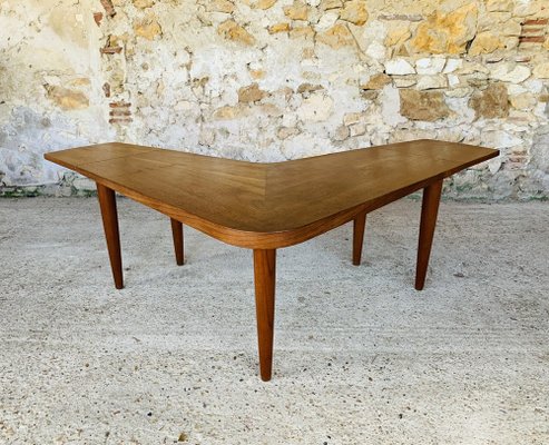 Scandinavian Modern Teak Boomerang Drop-Leaf Coffee Table from Samcom, 1960s-OJT-1021518