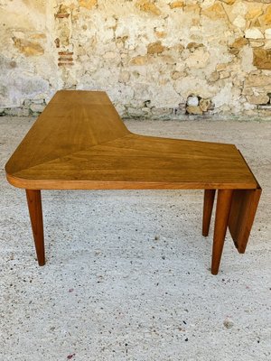 Scandinavian Modern Teak Boomerang Drop-Leaf Coffee Table from Samcom, 1960s-OJT-1021518