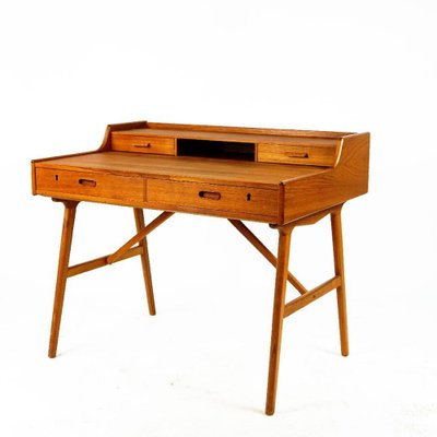 Scandinavian Modern Teak Desk attributed to Arne Wahl Iversen for Vinde Mobler, 1960s-MH-1781001