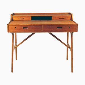 Scandinavian Modern Teak Desk attributed to Arne Wahl Iversen for Vinde Mobler, 1960s-MH-1781001