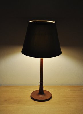 Scandinavian Modern Teak Table Lamp by Le Klint, 1950s-HPQ-1219685