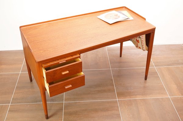 Scandinavian Modern Teak Writing Desk by H. Brockmann Petersen for Poul M. Jessen, 1960s-KIJ-1812595