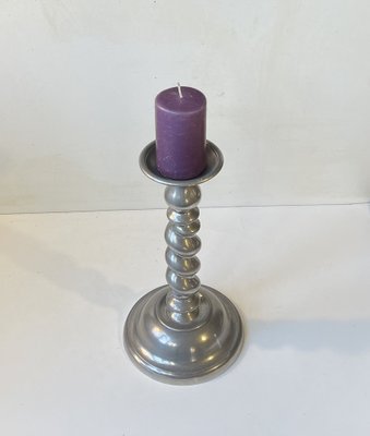 Scandinavian Modern Twisted Pewter Candleholder by Karl Jørgen Otteren, 1970s-LCR-2031590